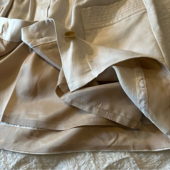 J. Crew Linen Blend Button Front Beige High Waist Skirt Size 4 - Picture 4 of 11